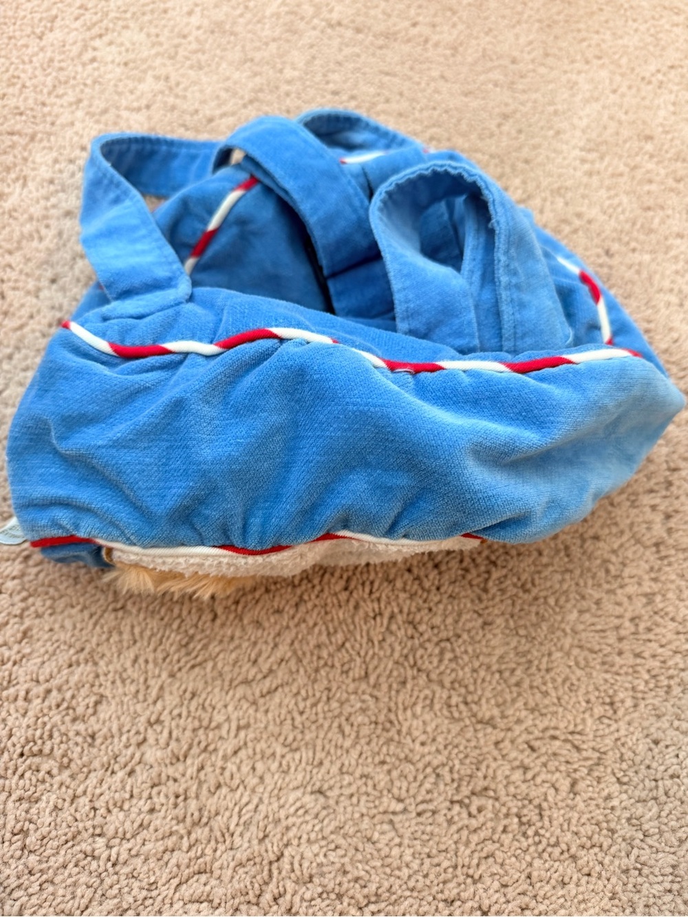 Bunnies By The Bay Skipit Puppy Blue Plush Kids Backpack - Picture 7 of 7